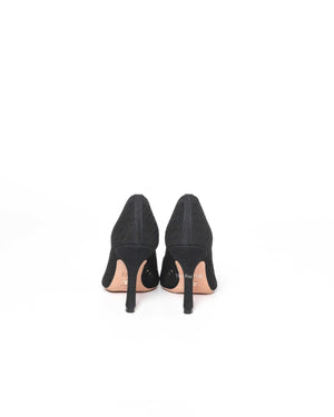 Dior Black Embroidered Pumps Size 36-6