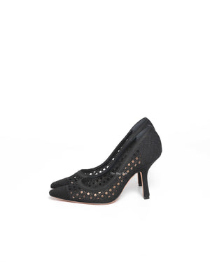 Dior Black Embroidered Pumps Size 36-5