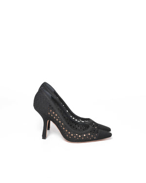 Dior Black Embroidered Pumps Size 36-4