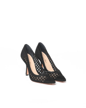 Dior Black Embroidered Pumps Size 36-2