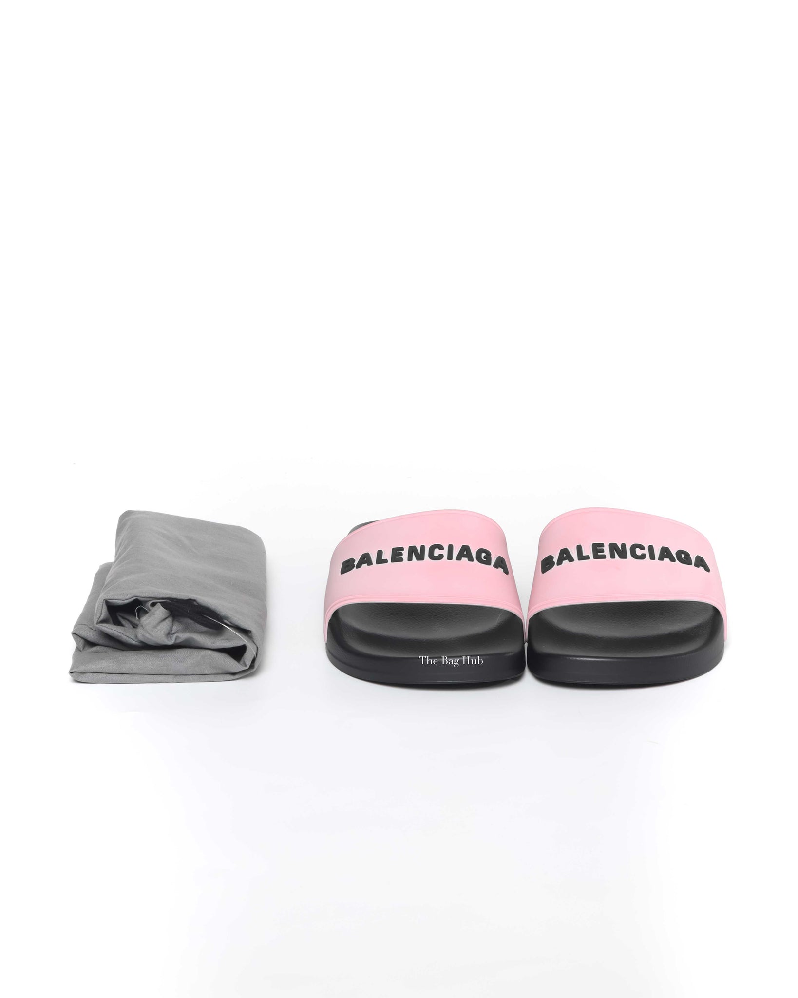 Balenciaga Black/Pink Rubber Women's Pool Slides Size 35-9