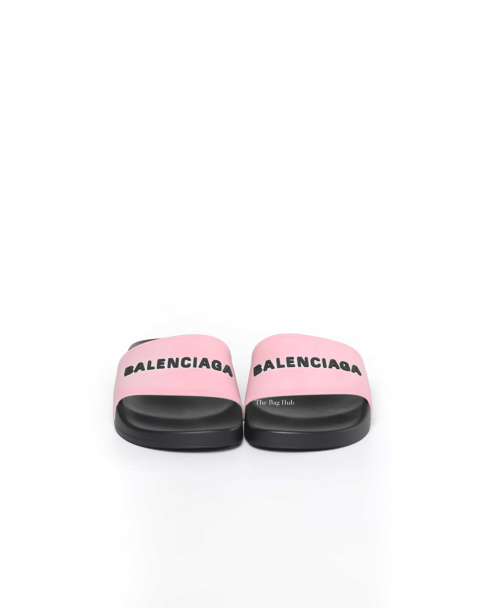 Balenciaga Black/Pink Rubber Women's Pool Slides Size 35-3