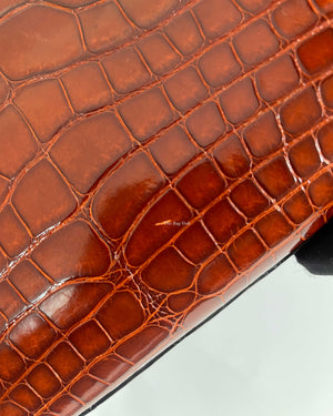 Hermes Vintage Tricolor Crocodile Kelly 28 GHW - 14
