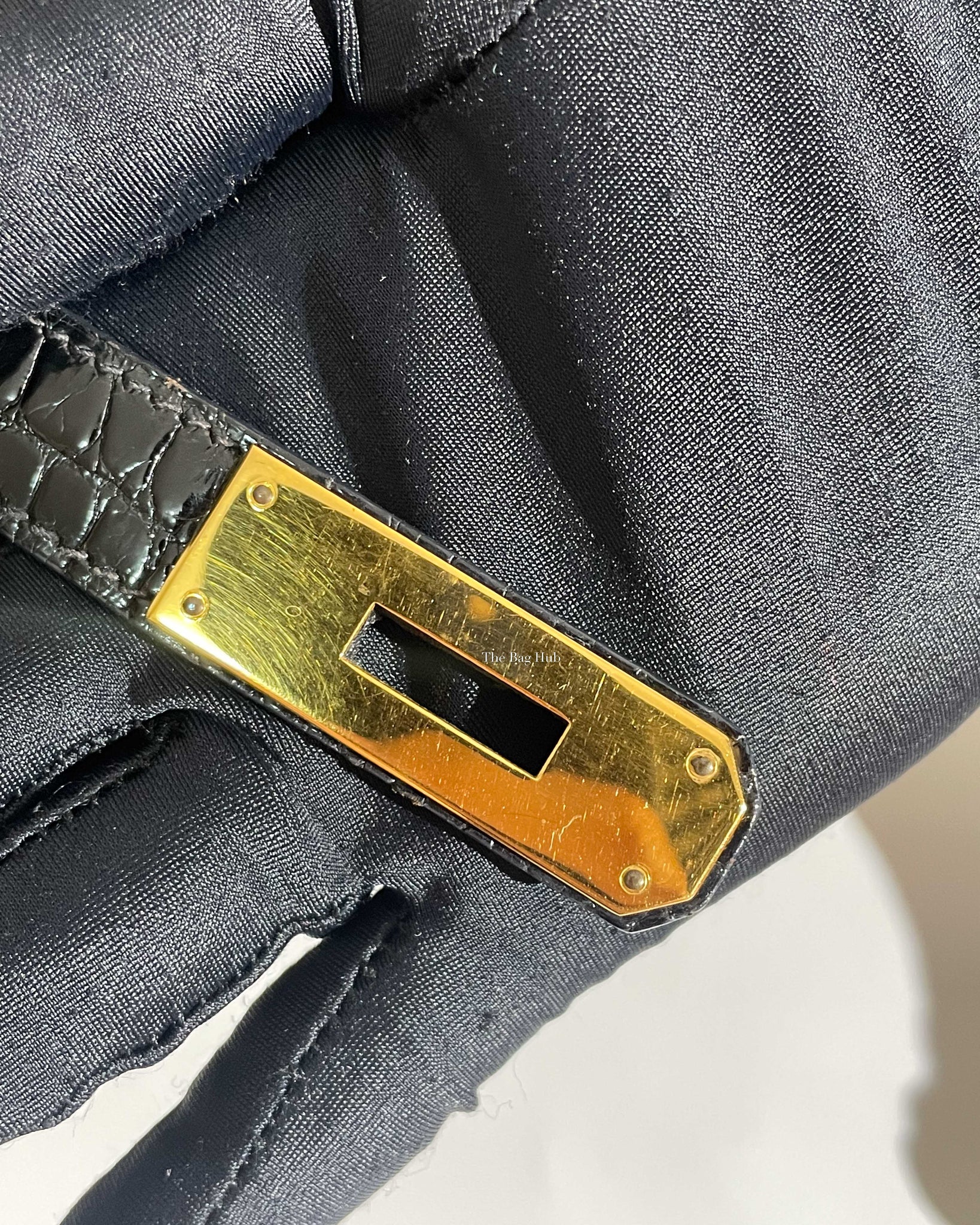 Hermes Vintage Tricolor Crocodile Kelly 28 GHW - 25