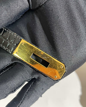 Hermes Vintage Tricolor Crocodile Kelly 28 GHW - 25