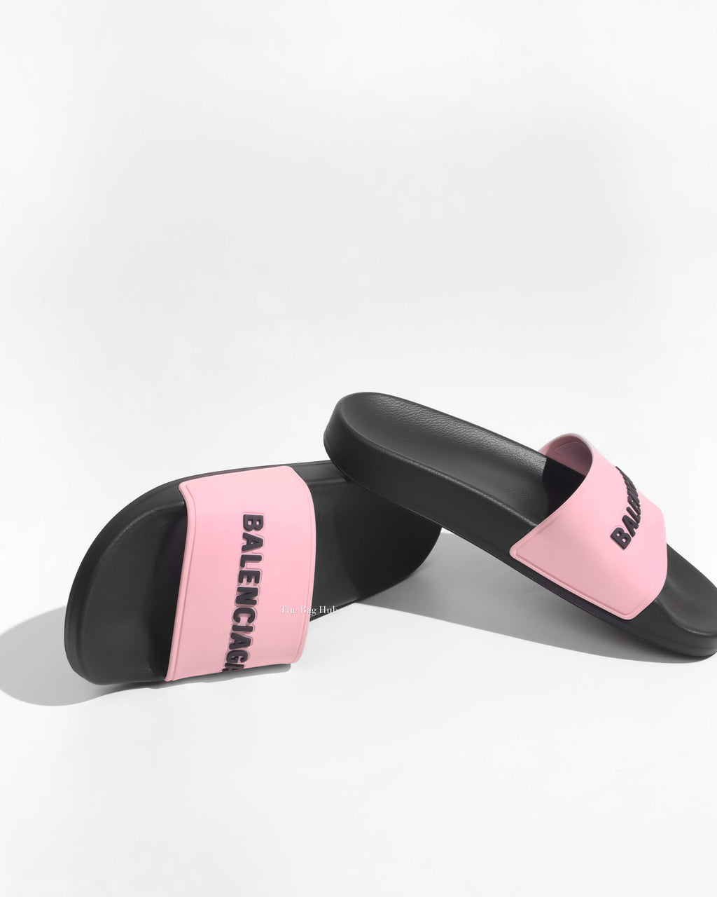 Balenciaga Black/Pink Rubber Women's Pool Slides Size 35-1