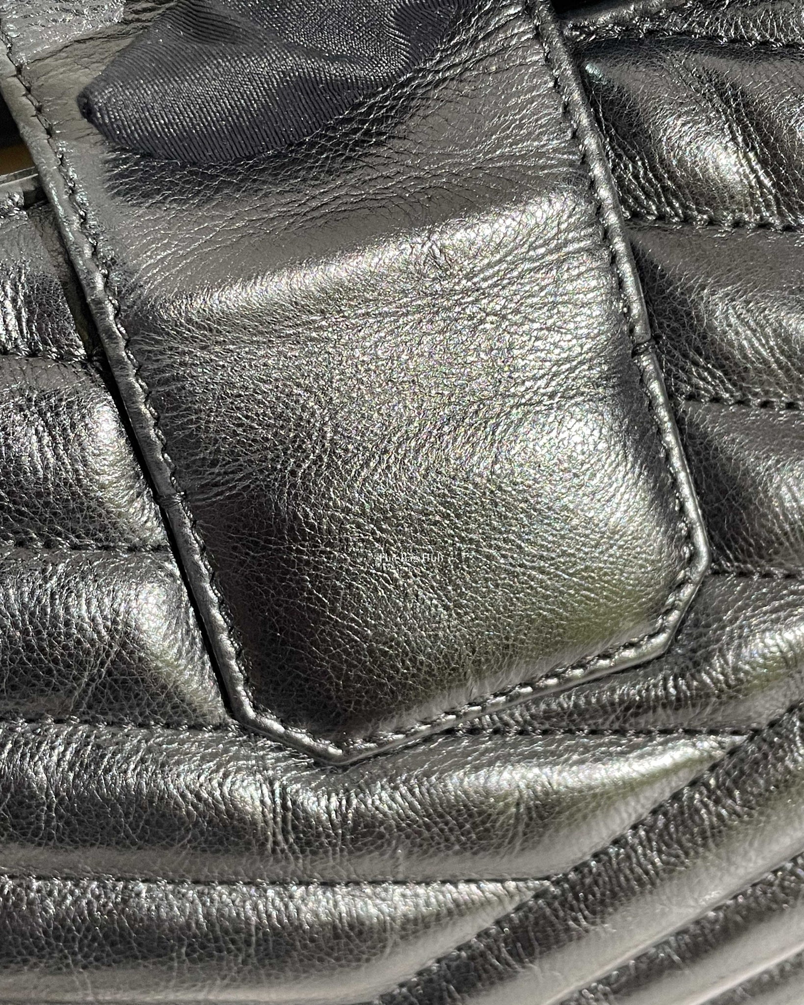 Chanel Black Chevron Gabrielle Medium Tote Bag