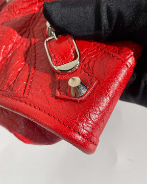 Balenciaga Red Leather Metallic Edge Small City Classic Bag - 14