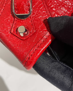 Balenciaga Red Leather Metallic Edge Small City Classic Bag - 15