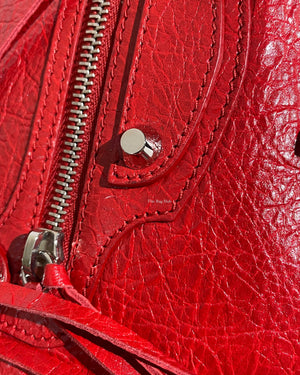 Balenciaga Red Leather Metallic Edge Small City Classic Bag - 16