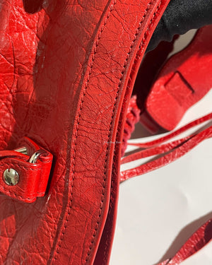 Balenciaga Red Leather Metallic Edge Small City Classic Bag - 19