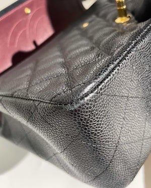 Chanel Black Caviar Jumbo Classic Double Flap Bag GHW - 15