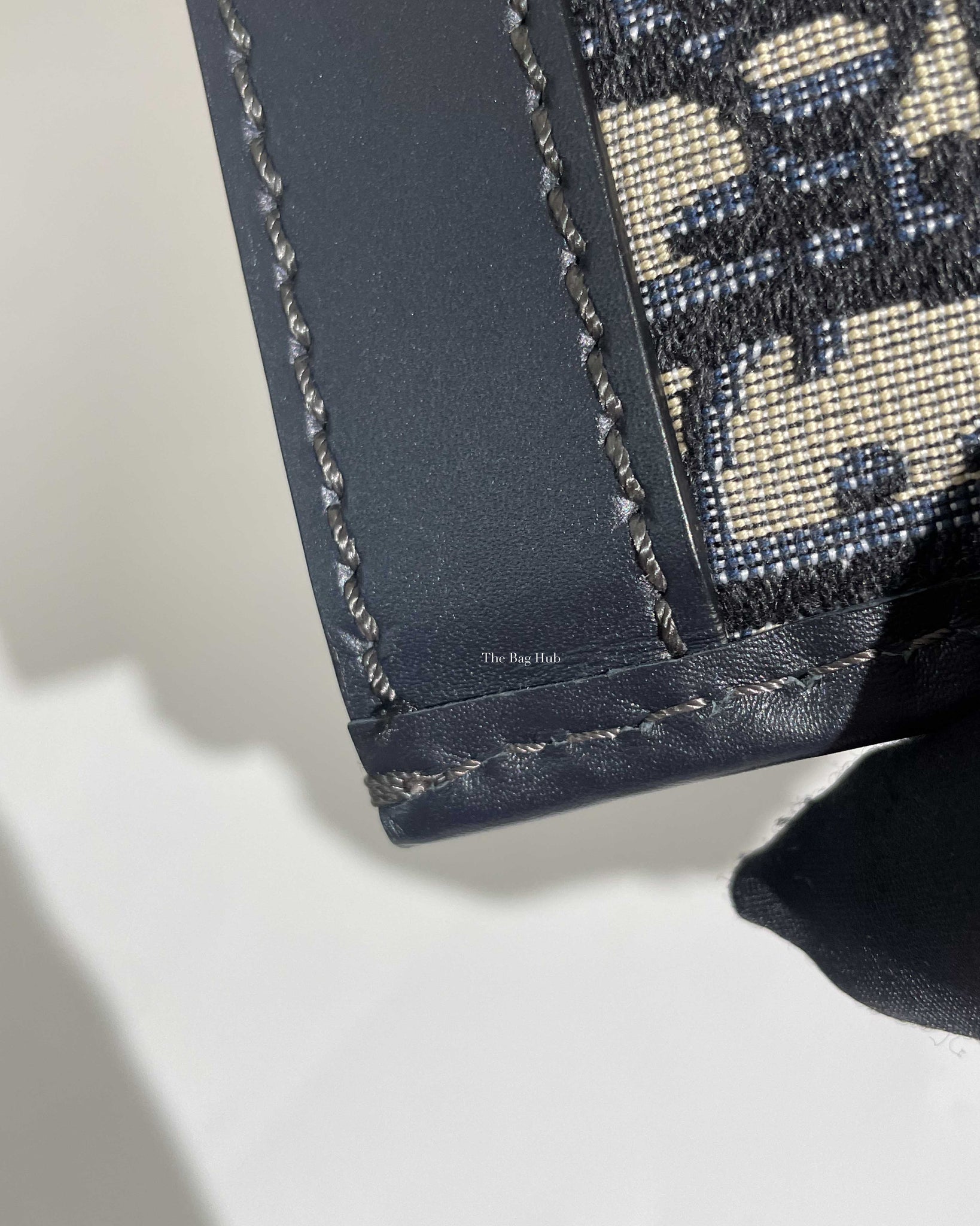 Dior Blue Oblique Jacquard Fold Over Clutch - 13