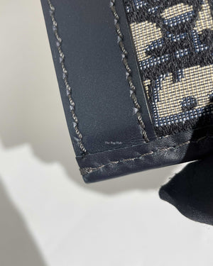 Dior Blue Oblique Jacquard Fold Over Clutch - 13
