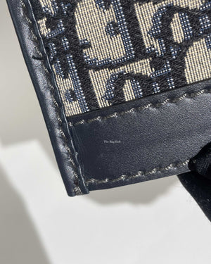 Dior Blue Oblique Jacquard Fold Over Clutch - 14