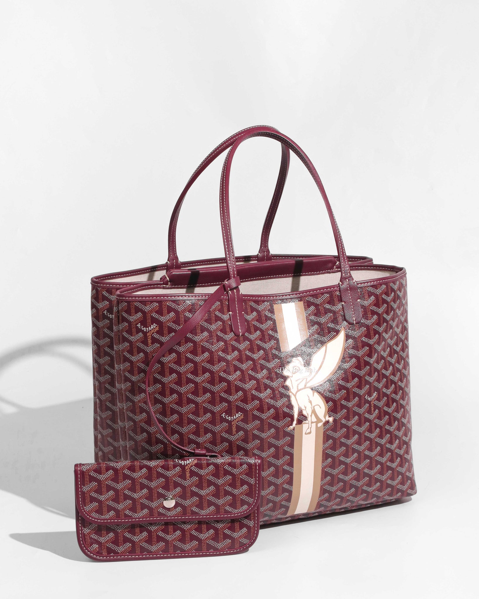 Goyard Maroon Canvas Superdog Isabelle PM Tote Bag, Designer Brand, Authentic Goyard