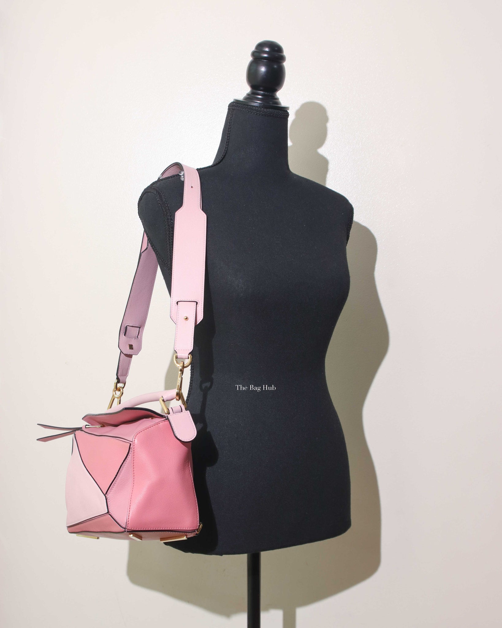Loewe Pink Tricolor Leather Small Puzzle Bag Designer Brand