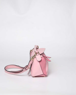 Loewe Pink Tricolor Leather Small Puzzle Bag-4