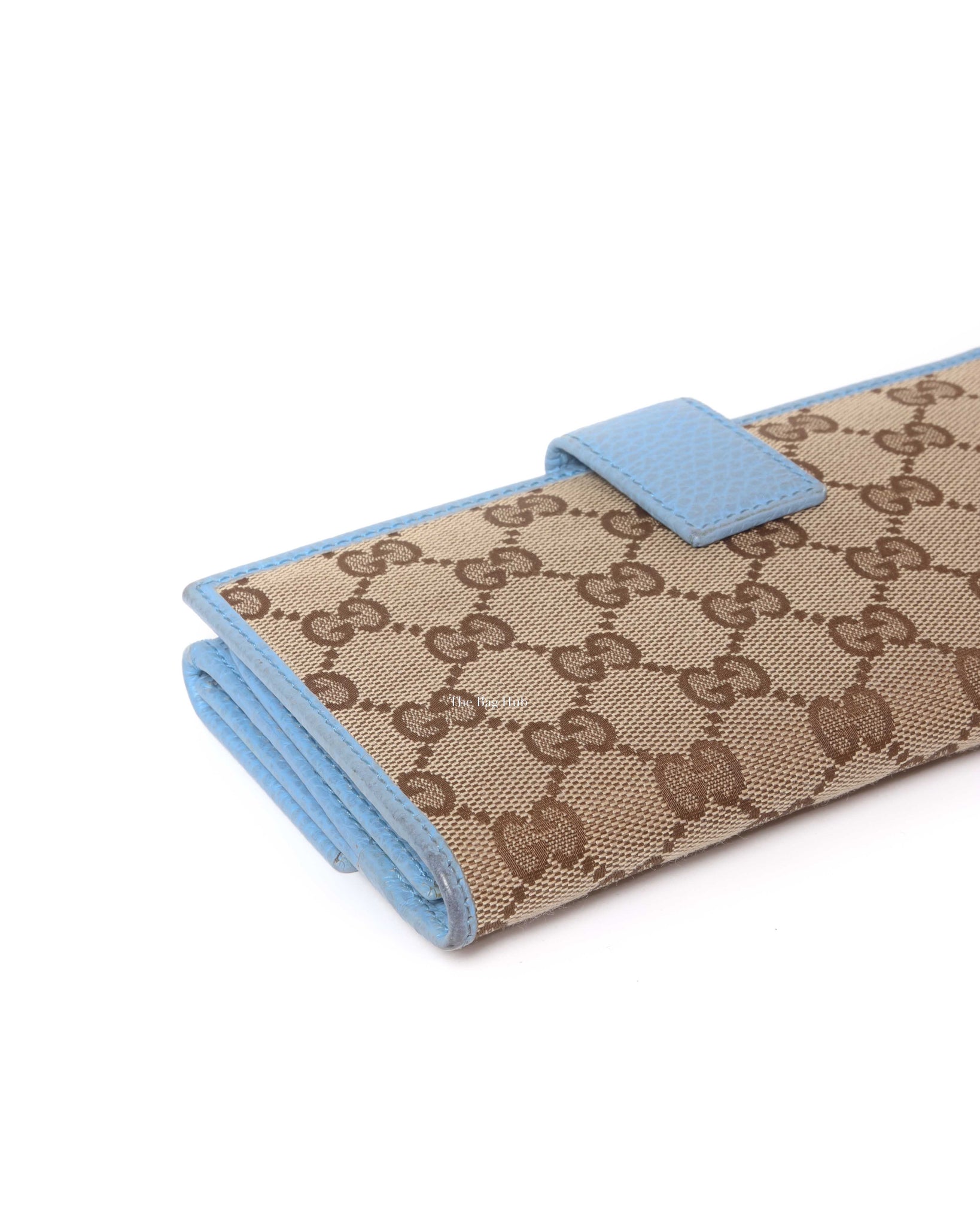 Gucci Light Blue GG Supreme Canvas Long Wallet