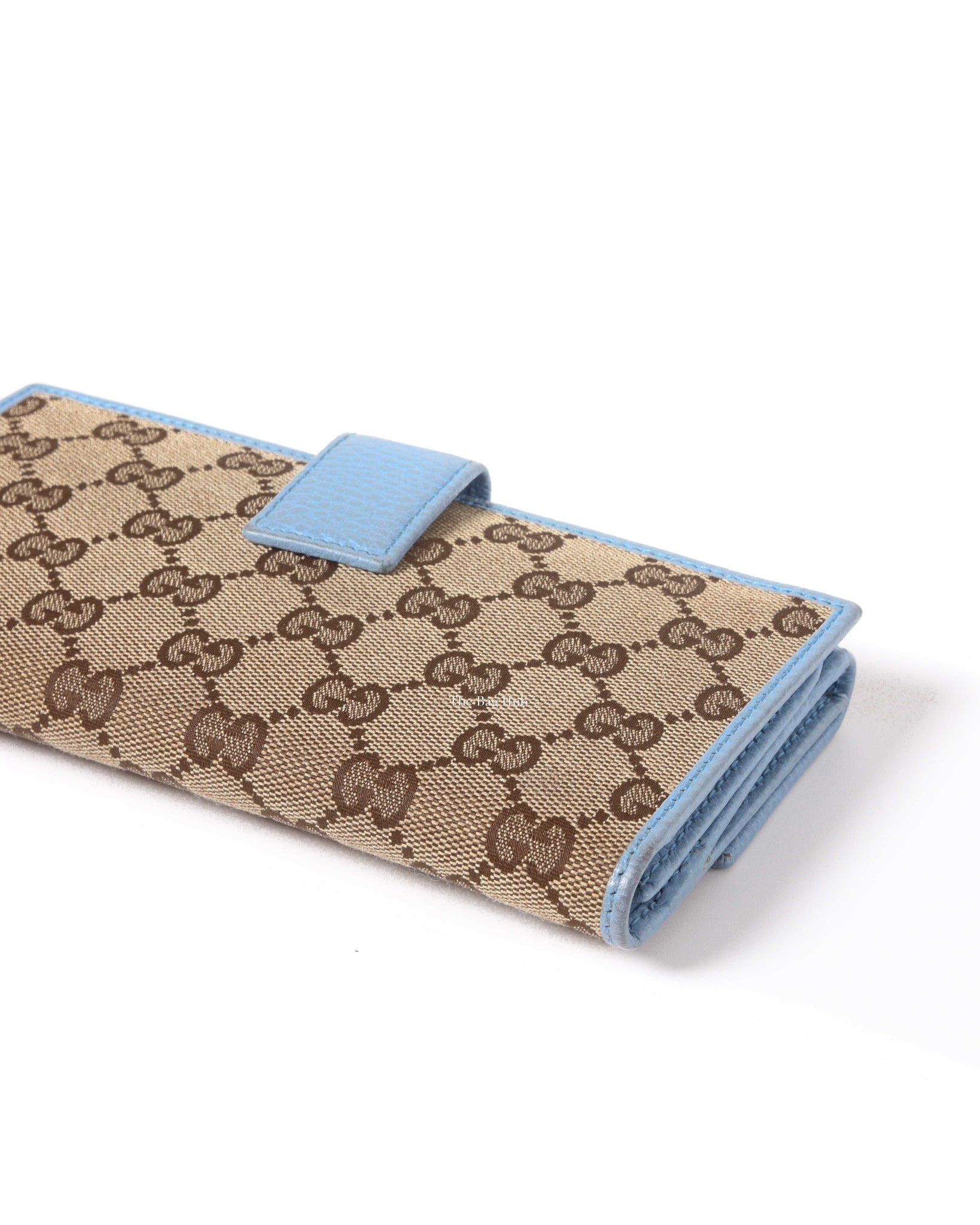 Gucci Light Blue GG Supreme Canvas Long Wallet