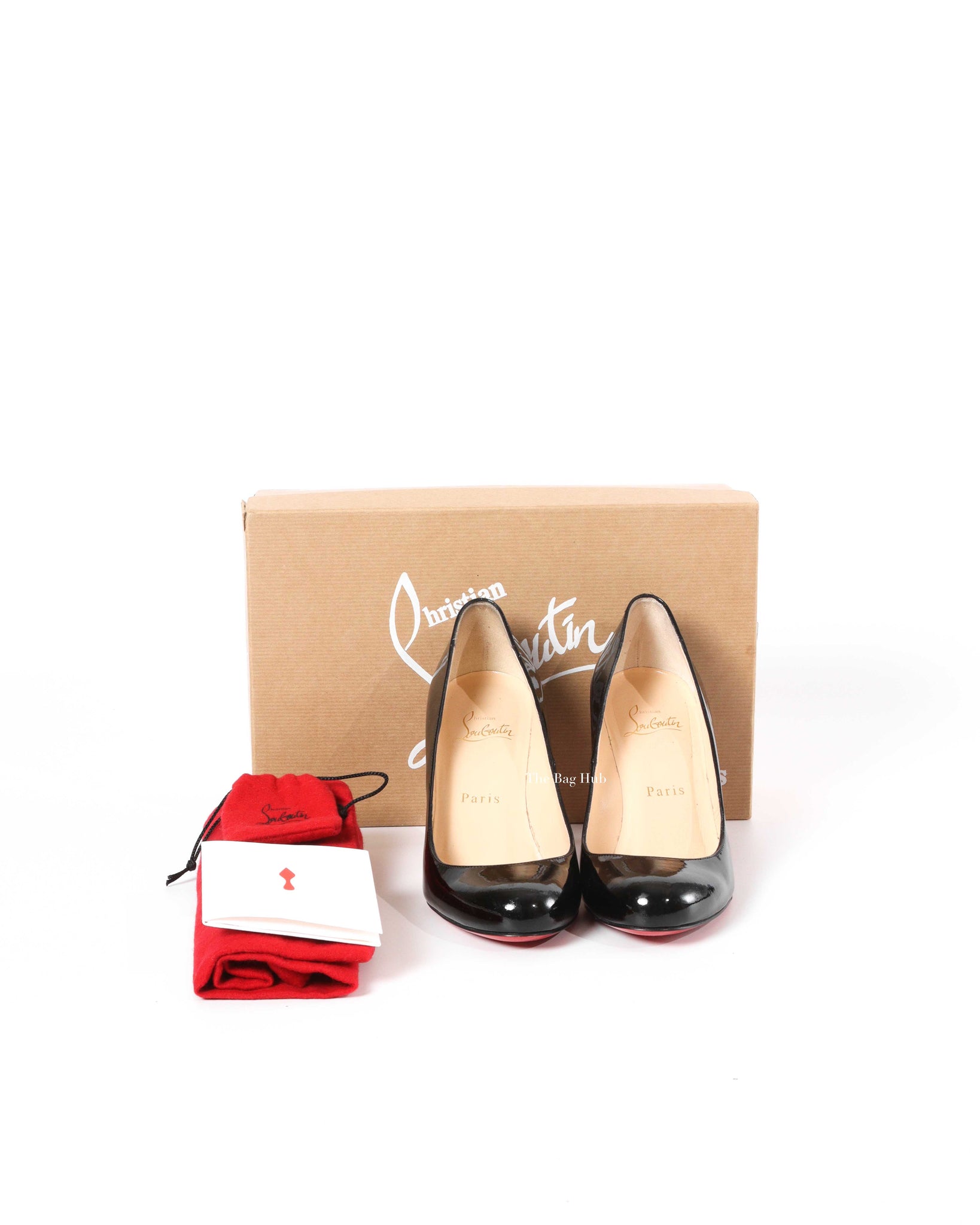 Louboutin Black Fifi 85 Patent Heels Size 36.5