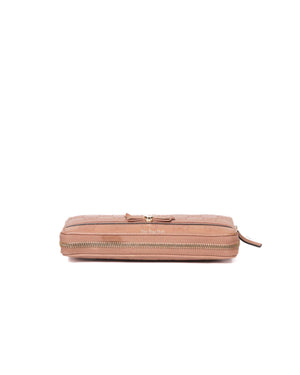 Gucci Blush Bow Gucci Shima Zip Around Long Wallet-6