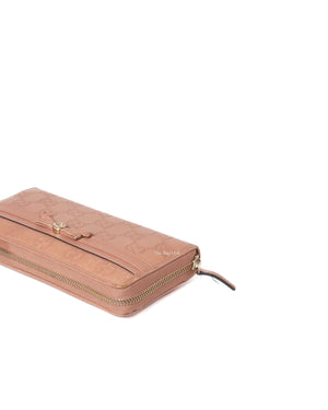 Gucci Blush Bow Gucci Shima Zip Around Long Wallet-8