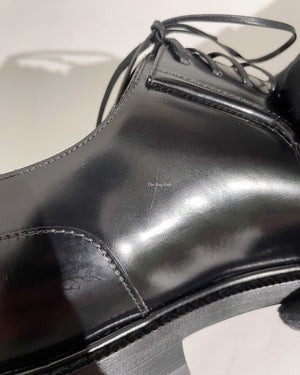 Dior Noir Leather Evidence Derby Men's Shoes Size 40 - 16
