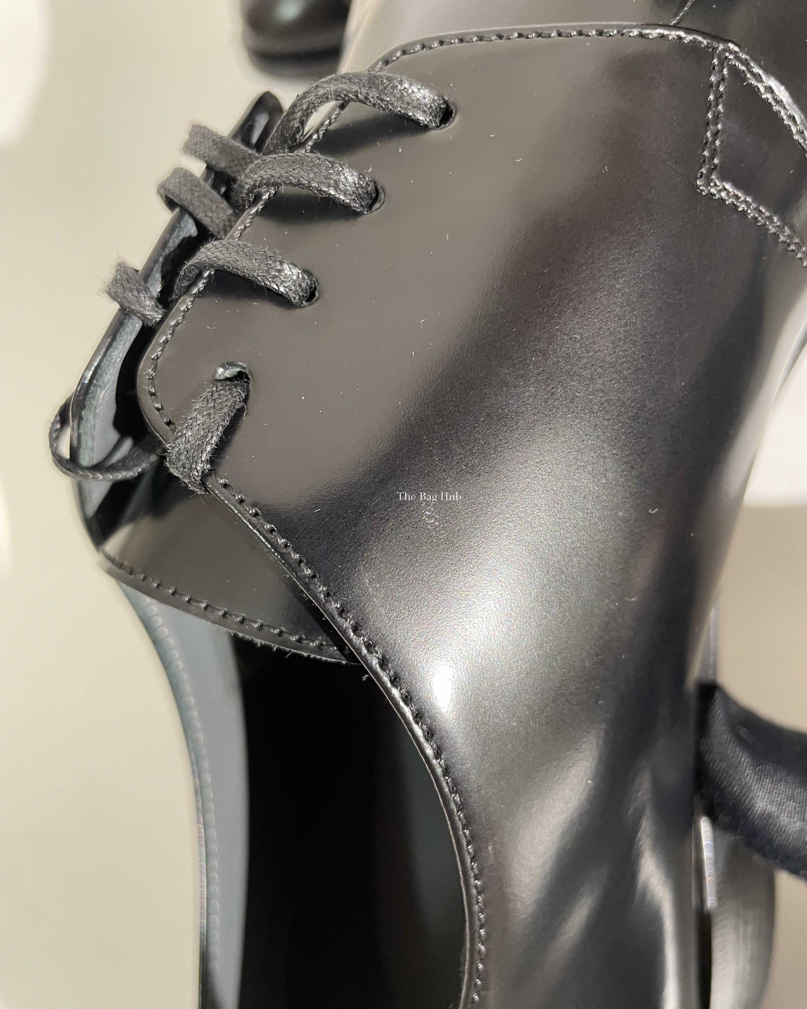 Dior Noir Leather Derby Lace Up Women's Shoes Size 39 - 13