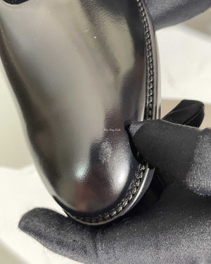 Dior Noir Shiny Calfskin Derby Lace Up Women's Shoes Size 39D - 12