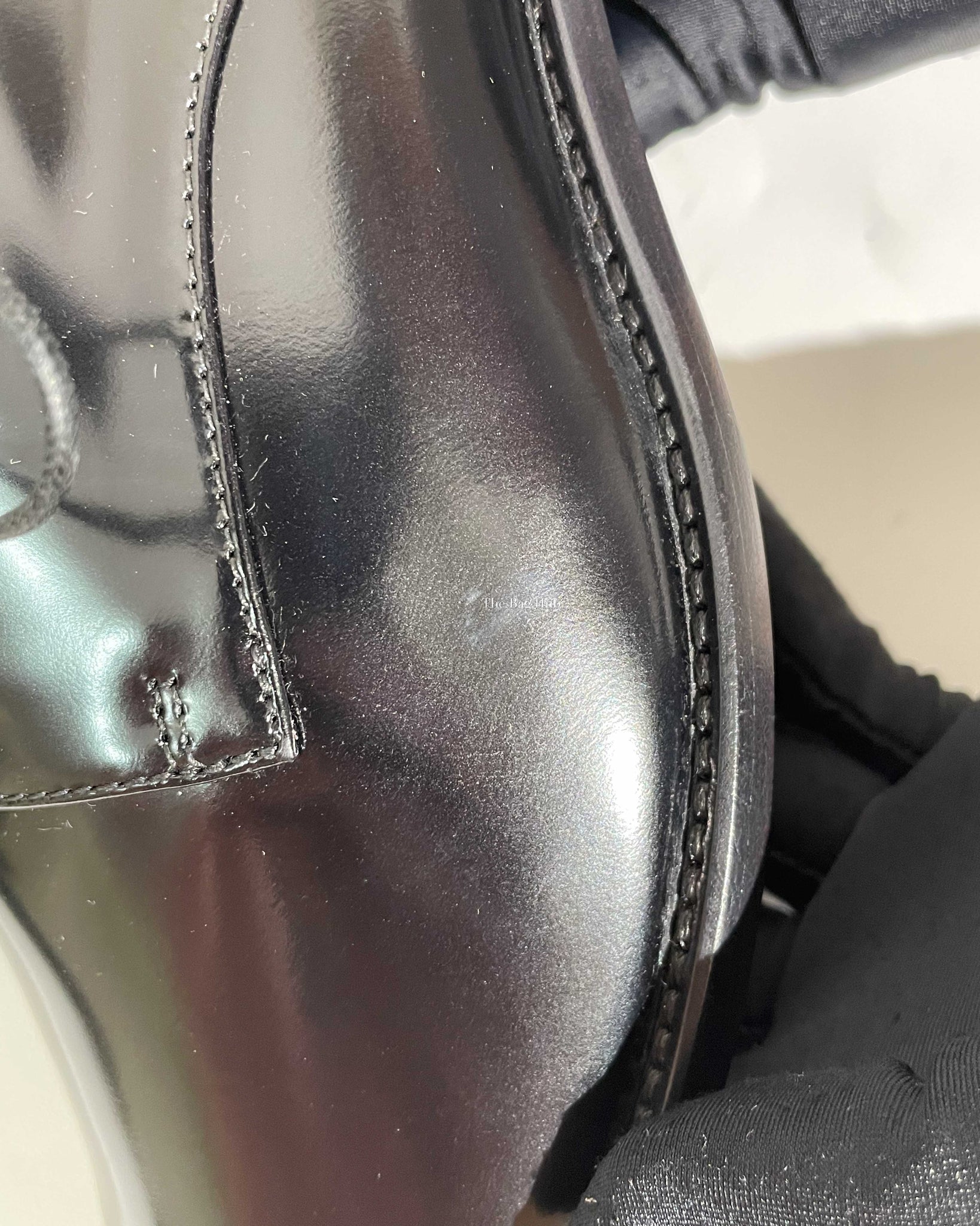 Dior Noir Shiny Calfskin Derby Lace Up Women's Shoes Size 39D - 13