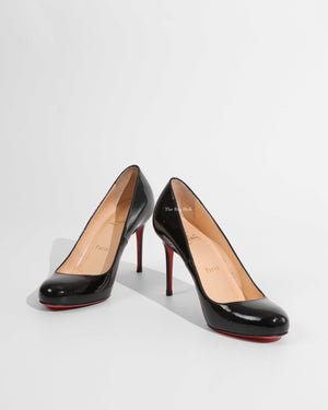 Louboutin Black Fifi 85 Patent Heels Size 36.5