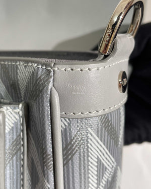 Christian Dior Gray CD Diamond Canvas Hit The Road With Strap Men's Bag - 17