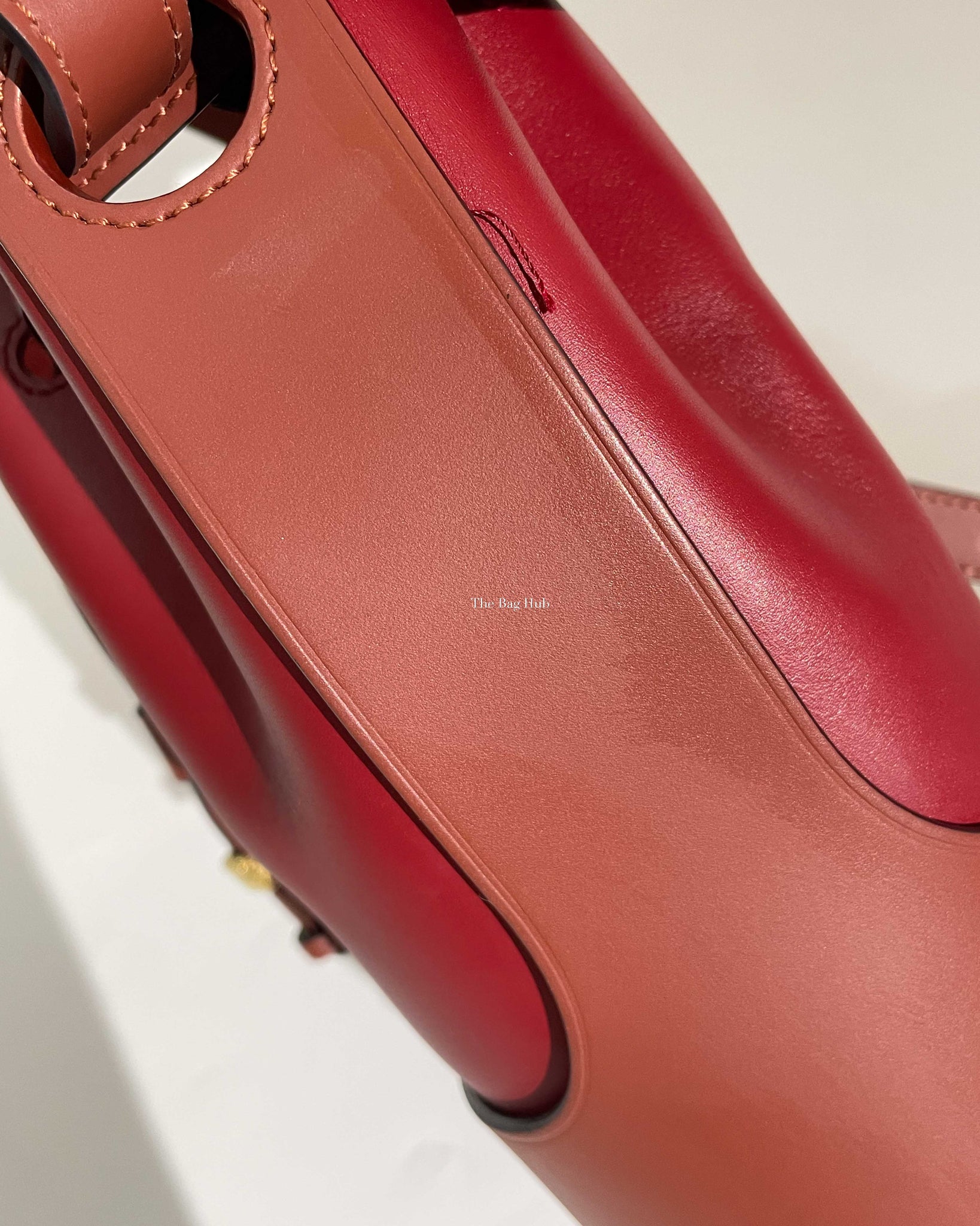 Loewe Red & Brown Leather Small Balloon Bag - 13