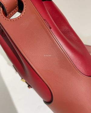 Loewe Red & Brown Leather Small Balloon Bag - 13