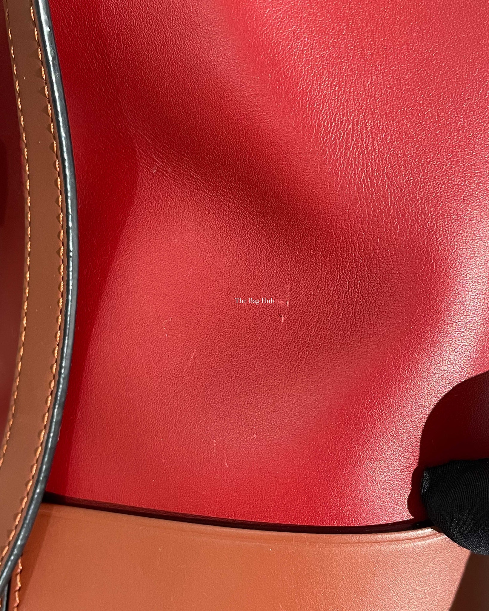 Loewe Red & Brown Leather Small Balloon Bag - 15