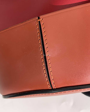 Loewe Red & Brown Leather Small Balloon Bag - 17