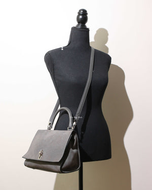 Moynat Gray Suede Danse PM Bag