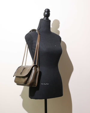 Saint Laurent Dark Green Niki Baby Chain Bag