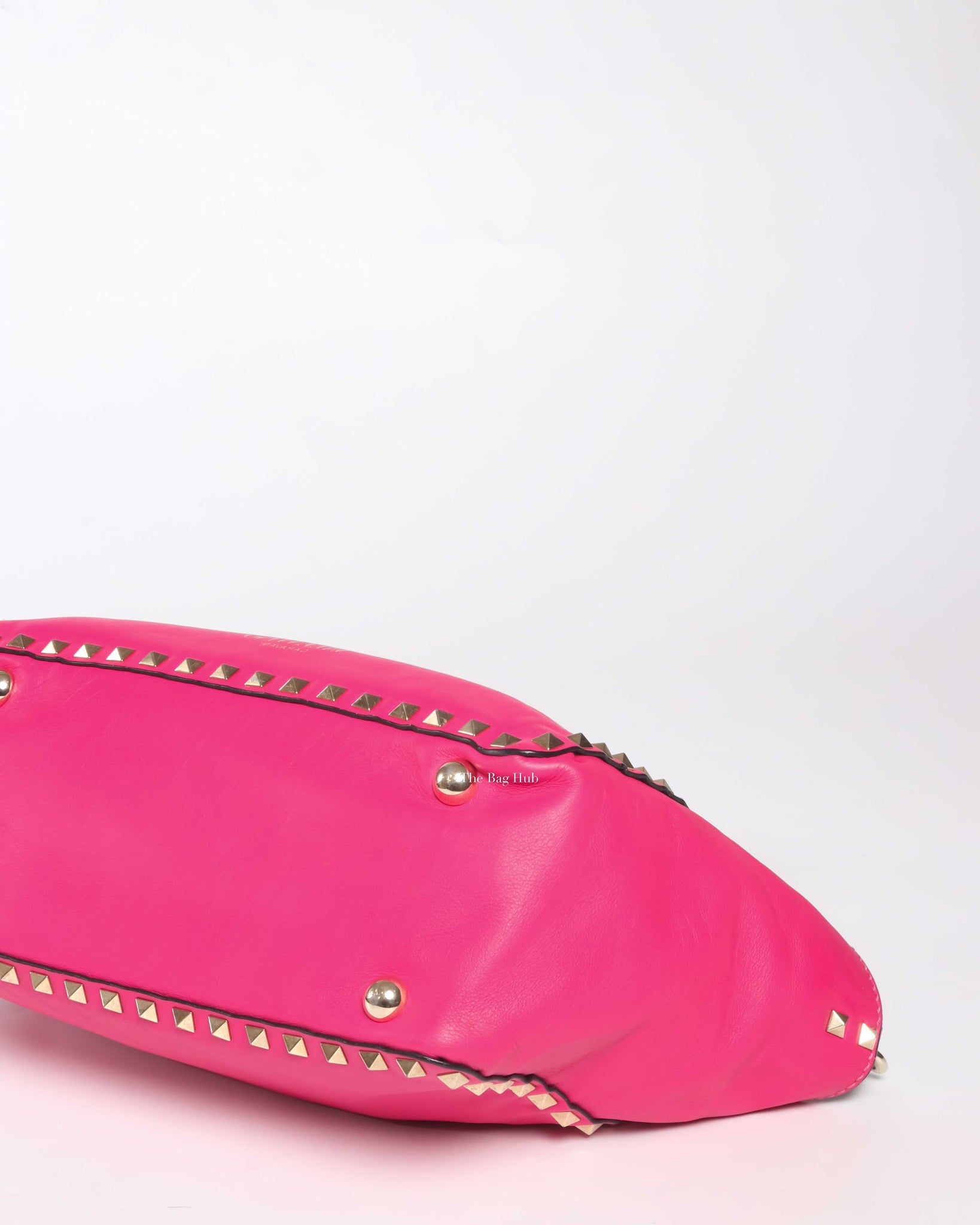 Valentino Hot Pink Leather Rockstud Small Trapeze Bag-10