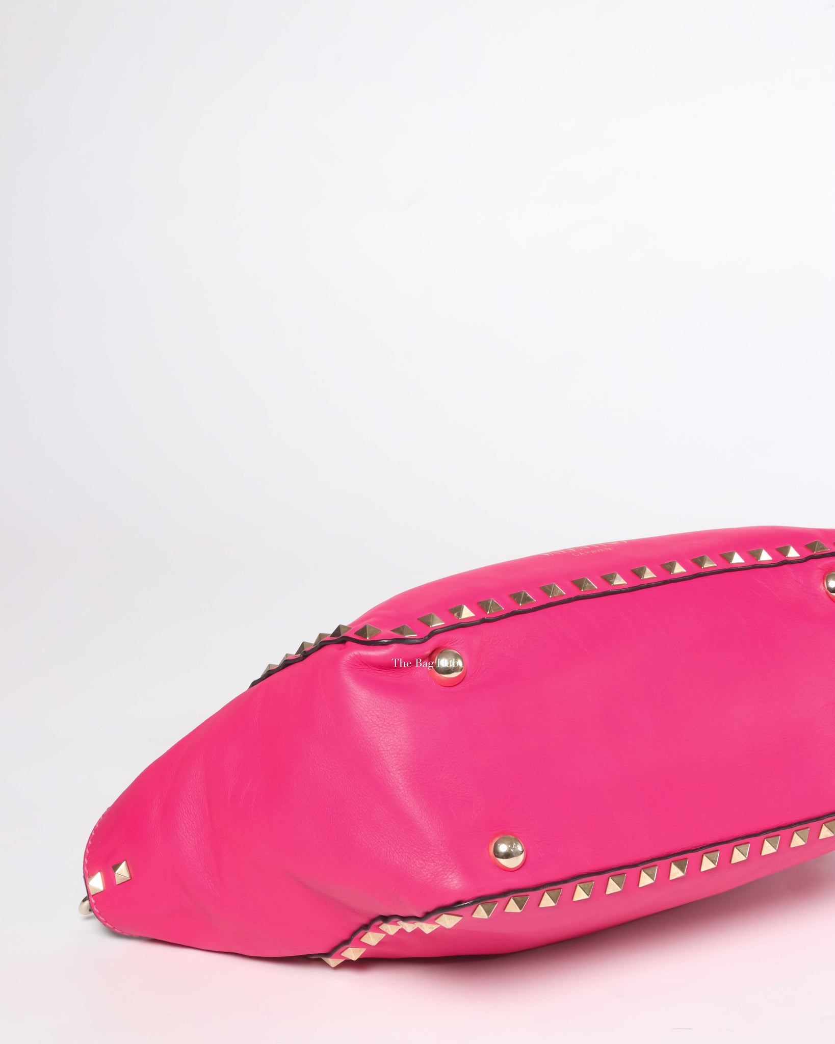 Valentino Hot Pink Leather Rockstud Small Trapeze Bag-9