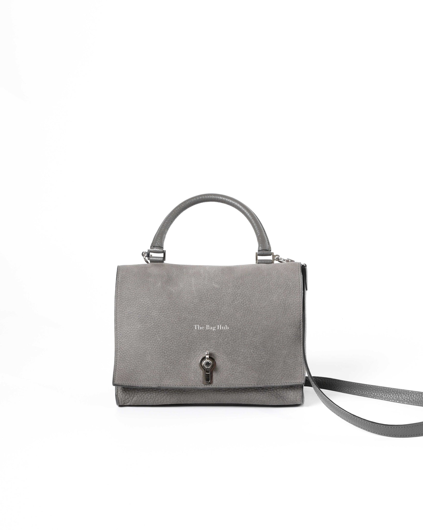 Moynat Gray Suede Danse PM Bag
