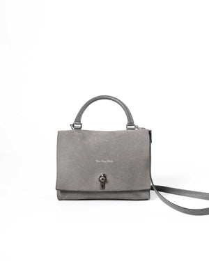 Moynat Gray Suede Danse PM Bag