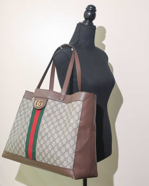 Gucci Beige/Ebony Ophidia GG Soft Medium Tote Bag-12