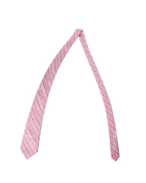 Hermes Pink Silk Tie