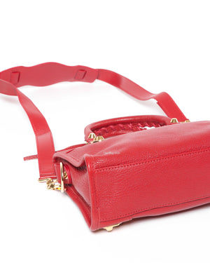 Balenciaga Red Classic Metallic Edge Mini City Bag