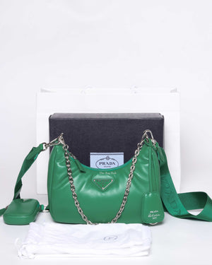 Prada Green Mango Padded Nappa-Leather Re-Edition 2005-13