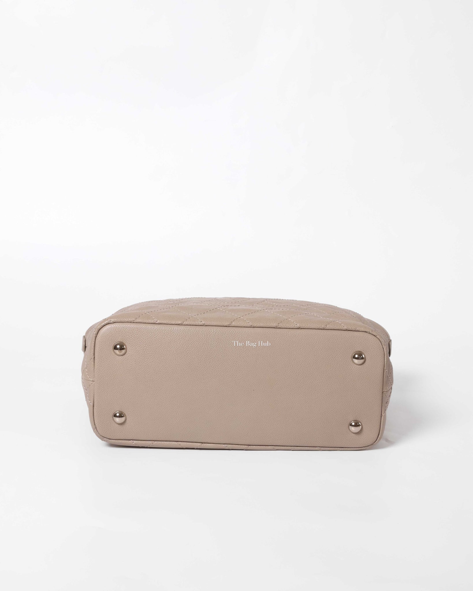 Chanel Caviar Beige Matelasse Wild Stitch Chain Tote Bag
