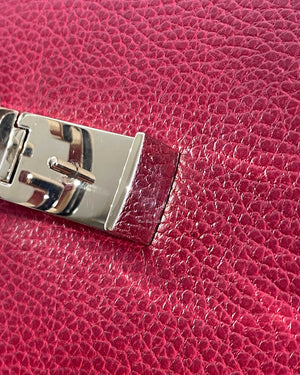 Gucci Red Leather Small Dollar Interlocking Chain Crossbody Bag-16
