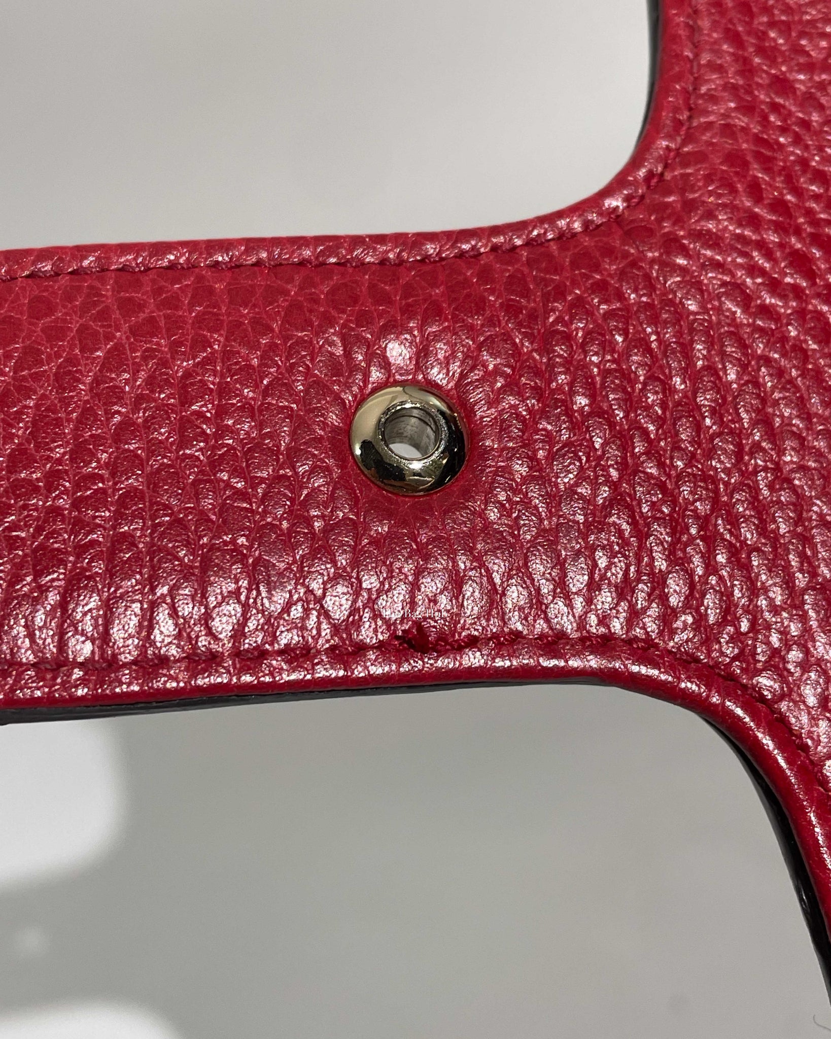 Gucci Red Leather Small Dollar Interlocking Chain Crossbody Bag-19